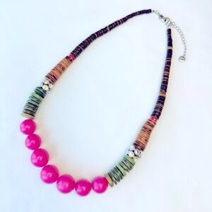 LOFT mixed media statement necklace